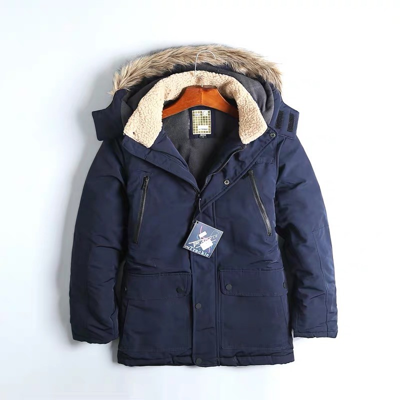 Áo ParKa Nam Đại Hàn Chất Phao KaKi Trơn Siêu Dày Lót Nỉ Cao Cấp