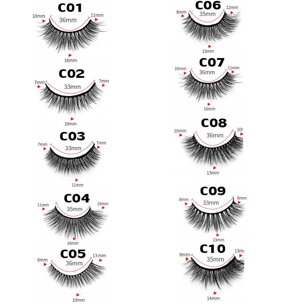 Set 2 Cặp Lông Mi Giả SKONHED 3D Handmade Tái Sử Dụng Linh Hoạt