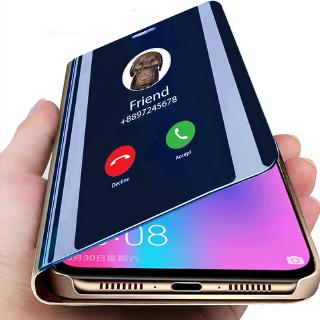 Ốp Điện Thoại Nắp Lật Mặt Gương Thông Minh Tự Động Ngủ Thức Cho OPPO F1s F5 F7 F9 F11 Pro A3s A5s A7