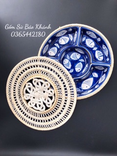 Khay đựng đồ ăn ( tặng kèm khay mây)