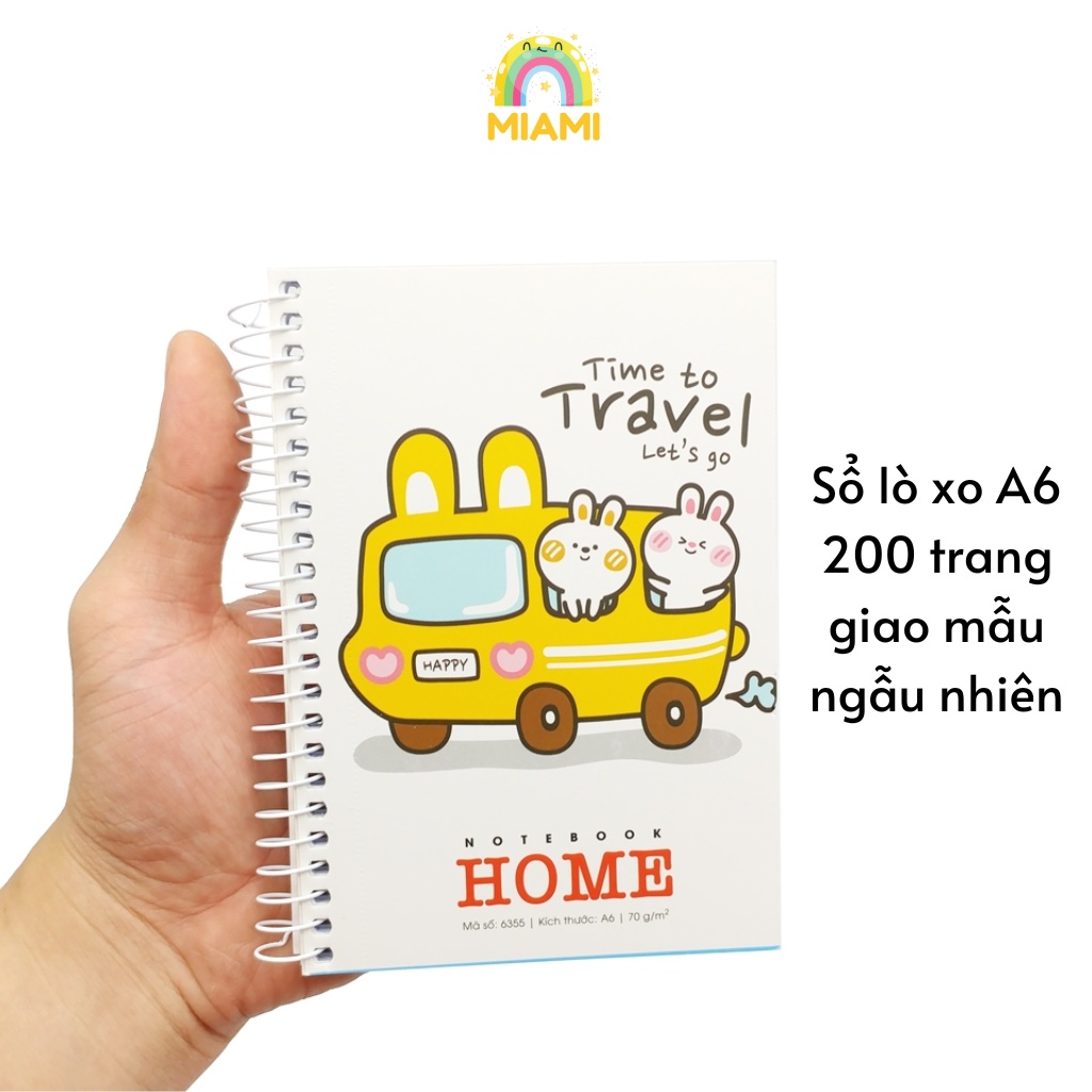Sổ Lò Xo Các Loại A4/A5/A6/A7 Hải Tiến 200 Trang Chính Hãng, Mặt Giấy Mịn Viết Êm