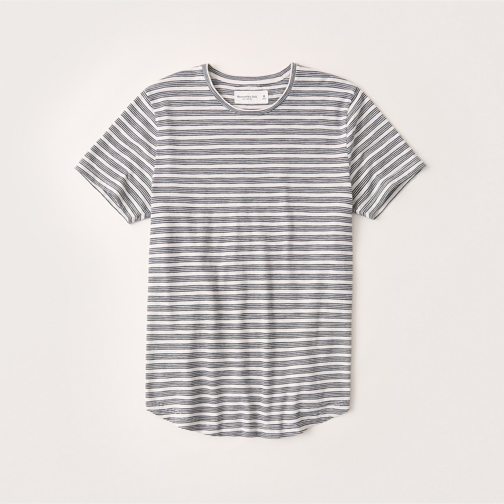 Áo thun nam Abercrombie & Fitch ABR-TC282 Curved Hem Pattern Tee
