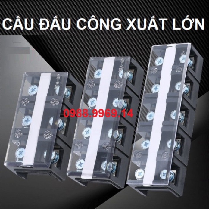CẦU ĐẤU CÔNG XUẤT LỚN 60A-100A CẦU ĐẤU KHỐI Domino Terminal