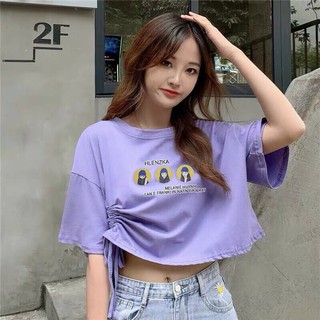 Áo croptop rút dây halenzka