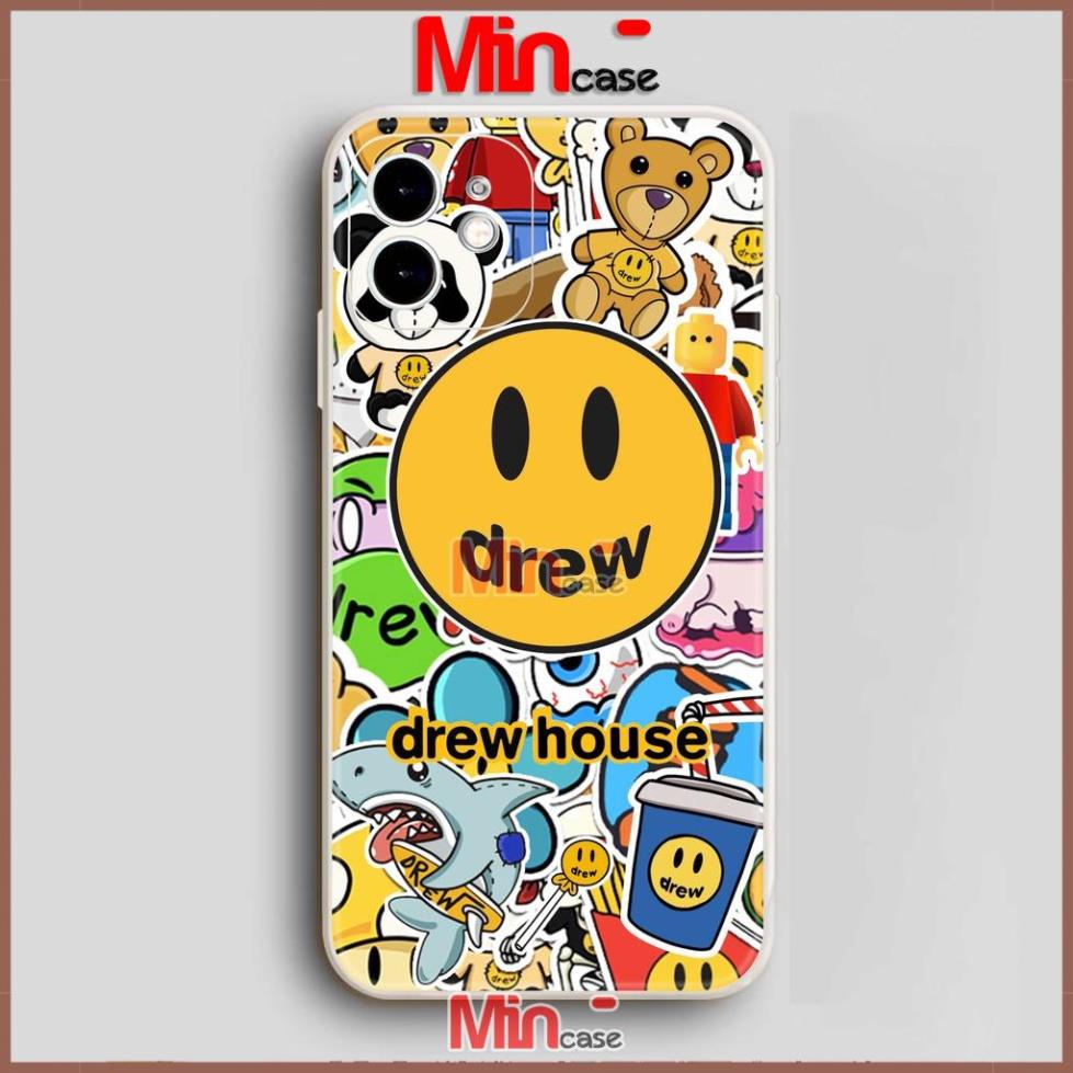 Ốp lưng iPhone Drew cạnh viền vuông silicon mềm dẻo cho iphone 6/6s/7/8/X/XS/XR/11/12/13 Pro Plus Max cute dễ thương đẹp