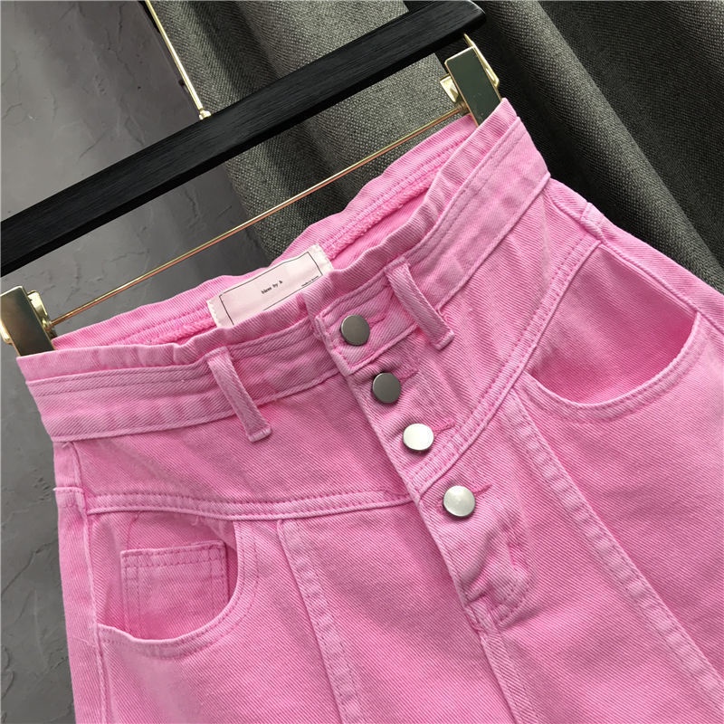 Quần Short Denim Lưng Cao Ống Rộng Phong Cách Mới