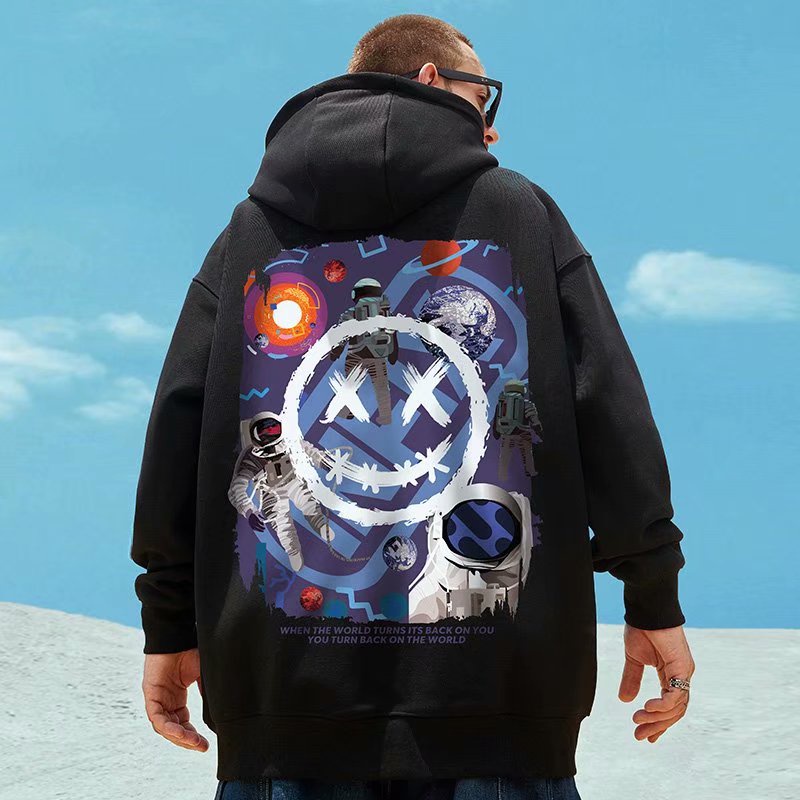 Áo Hoodie Dáng Rộng In Hình Vũ Trụ Thời Trang Hip Hop Dành Cho Nam Và Nữ (M-8Xl)