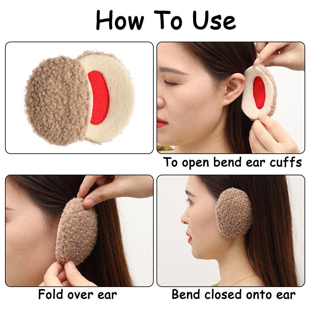 Chụp Tai Lông Cừu Dày Dặn Giữ Ấm Mùa Đông