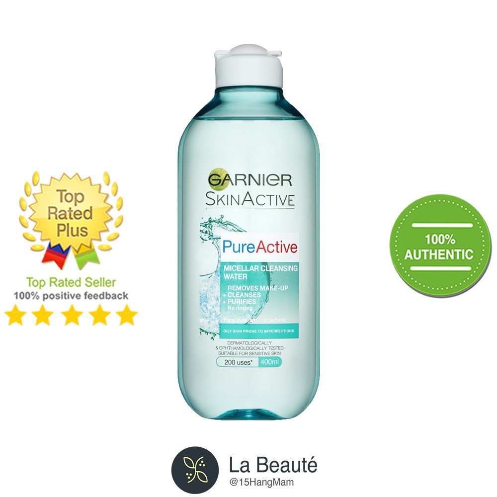 Garnier Pure Active Micellar Cleansing Water - Nước Tẩy Trang Thế Hệ Mới 400ml/125ml | BigBuy360 - bigbuy360.vn