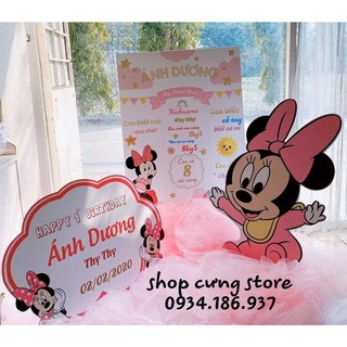 Bảng tên, banner treo rèm trang trí sinh nhật, đầy tháng, thôi nôi cho bé trai, bé gái