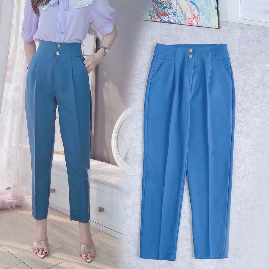 Quần tây lưng cao công sở nữ kiểu baggy 2 khuy CHUU Q8003