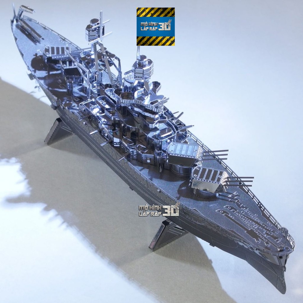 Mô hình 3D Kim Loại Lắp Ráp Thiết Giáp Hạm USS Arizona BB-39 Hải Quân Mỹ [Chưa Lắp]