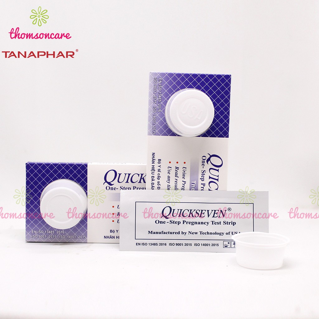 [Mã COSDAY - 50k đơn 250k] Que thử thai Quickseven 2 vạch chính xác - test thử thai hai vạch sớm nhanh hiệu quả tức thì