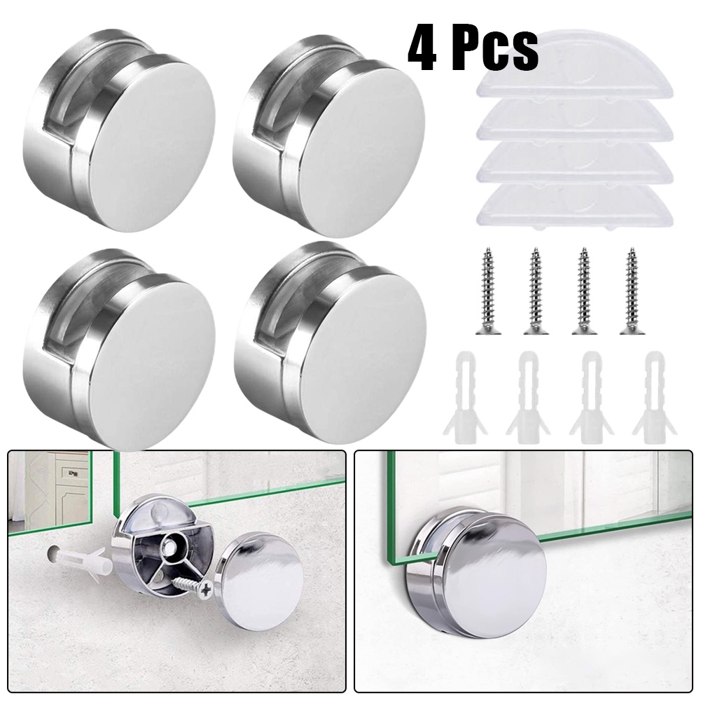 Bộ 4 Giá Đỡ Gương Kẹp Treo Tường Chất Lượng Cao 100%