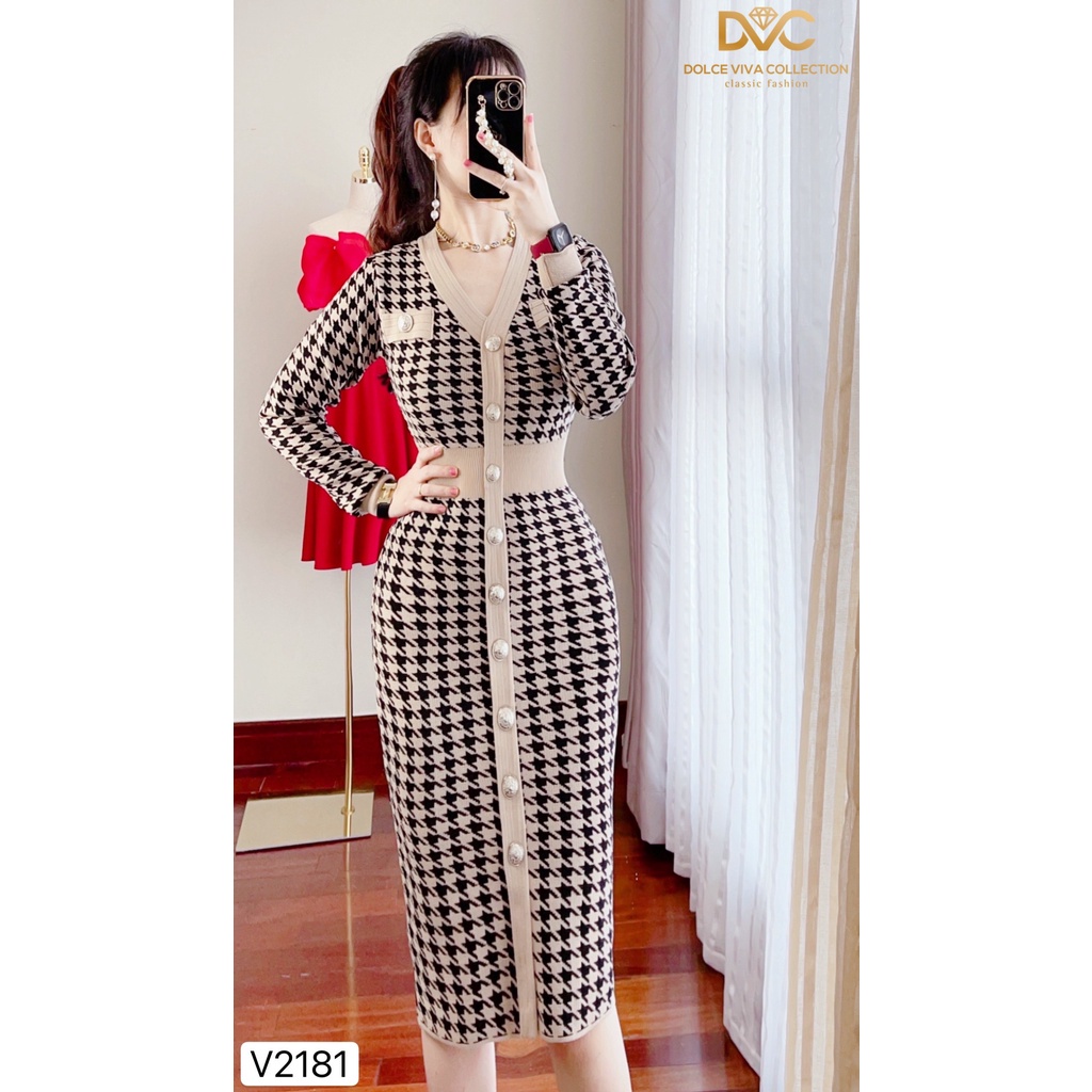 Váy len body tay dài V2181 | BigBuy360 - bigbuy360.vn