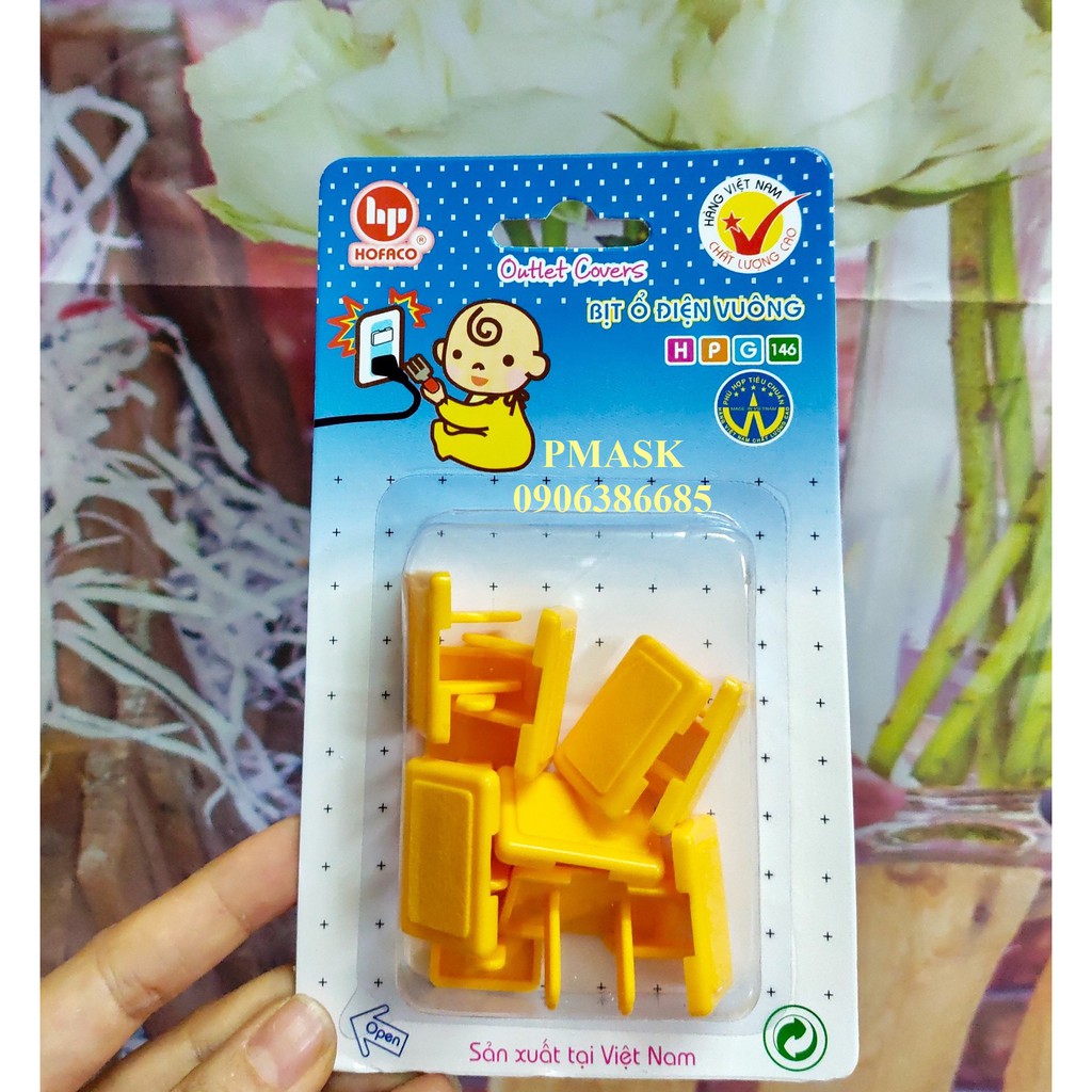 Nút Bịt ổ điện Vuông 10 cái HPG146 Tiện Lợi, An Toàn - HOFACO Hàng Việt Nam Chất Lượng Cao