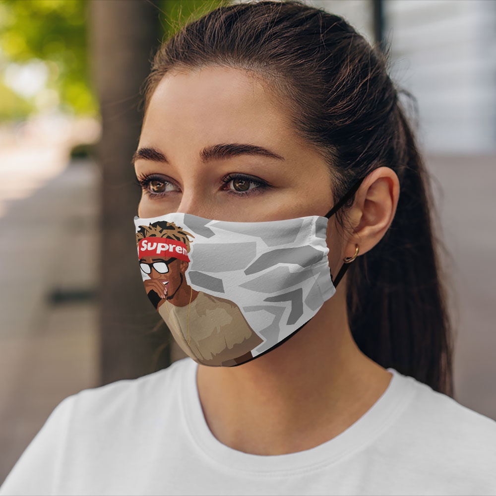 Khẩu trang vải eco mask S.u.p.r.e.m.e_3535 CARTWELL dây đeo mềm chuyên dụng đeo thoải mái không đau tai thoáng khí