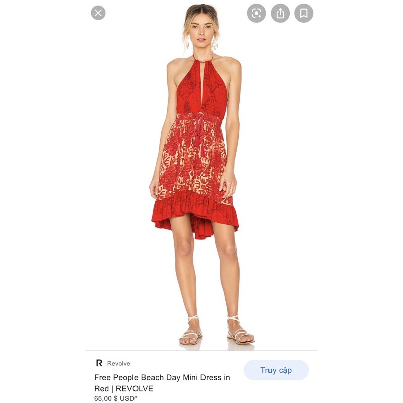 Đầm hở lưng hiệu free people xịn 100%