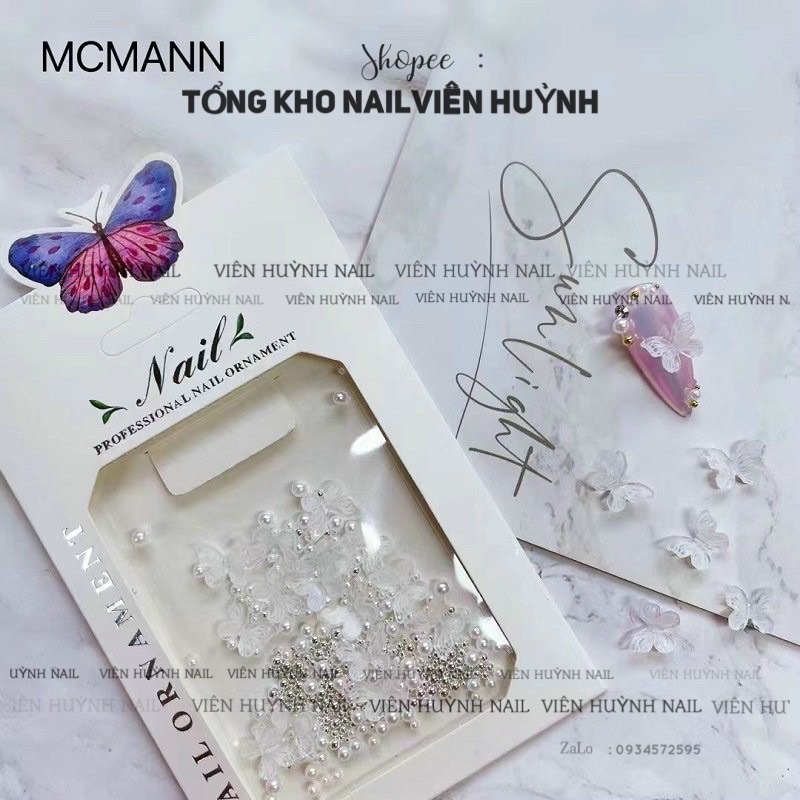 Charm bướm gắn móng loại xịn , mã mới