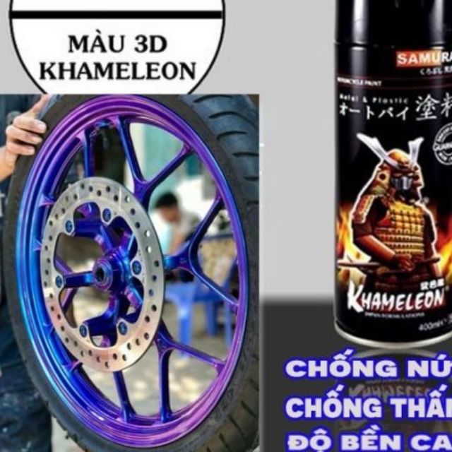 Sơn samurai màu xanh tím 3D titan T901****
