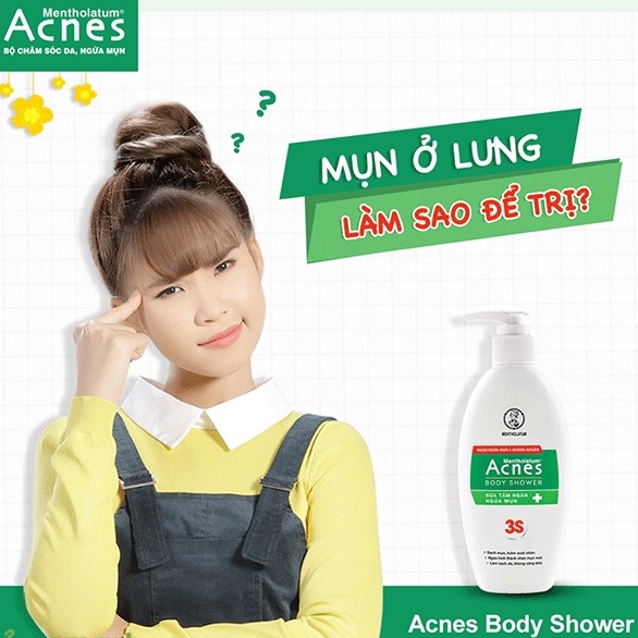 Sữa tắm Acnes Body Shower 3S- Hỗ trợ làm sạch da, ngăn ngừa mụn, sạch mụn, da mịn màng