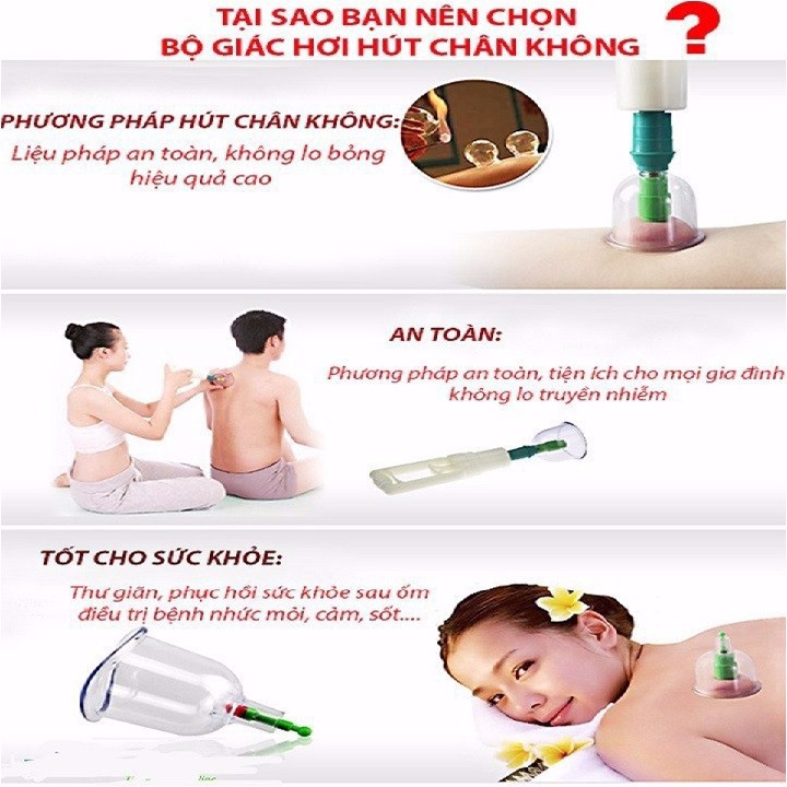 Bộ 12 ống giác hơi hút chân không HÀNG LOẠI 1