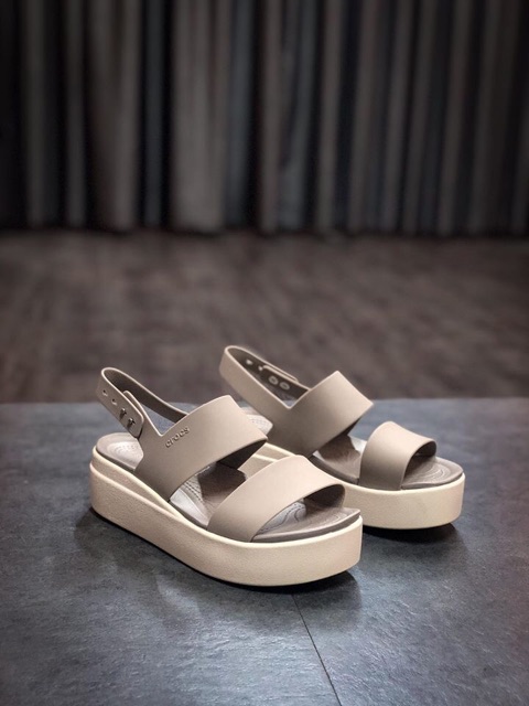 Sandal Cross Brooklyn đế cao 5cm (màu xám)