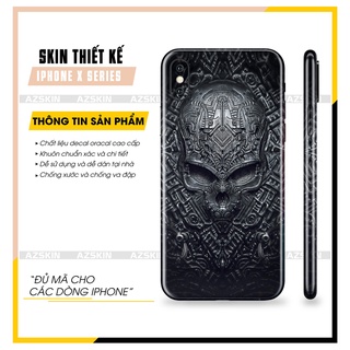 Miếng Dán Skin IPhone X/XS/XR/XS Max In Hình 3D Black |SK_IPDL55| Chất Liệu Chính Hãng, Cắt CNC Dán Lưng Viền IPhone