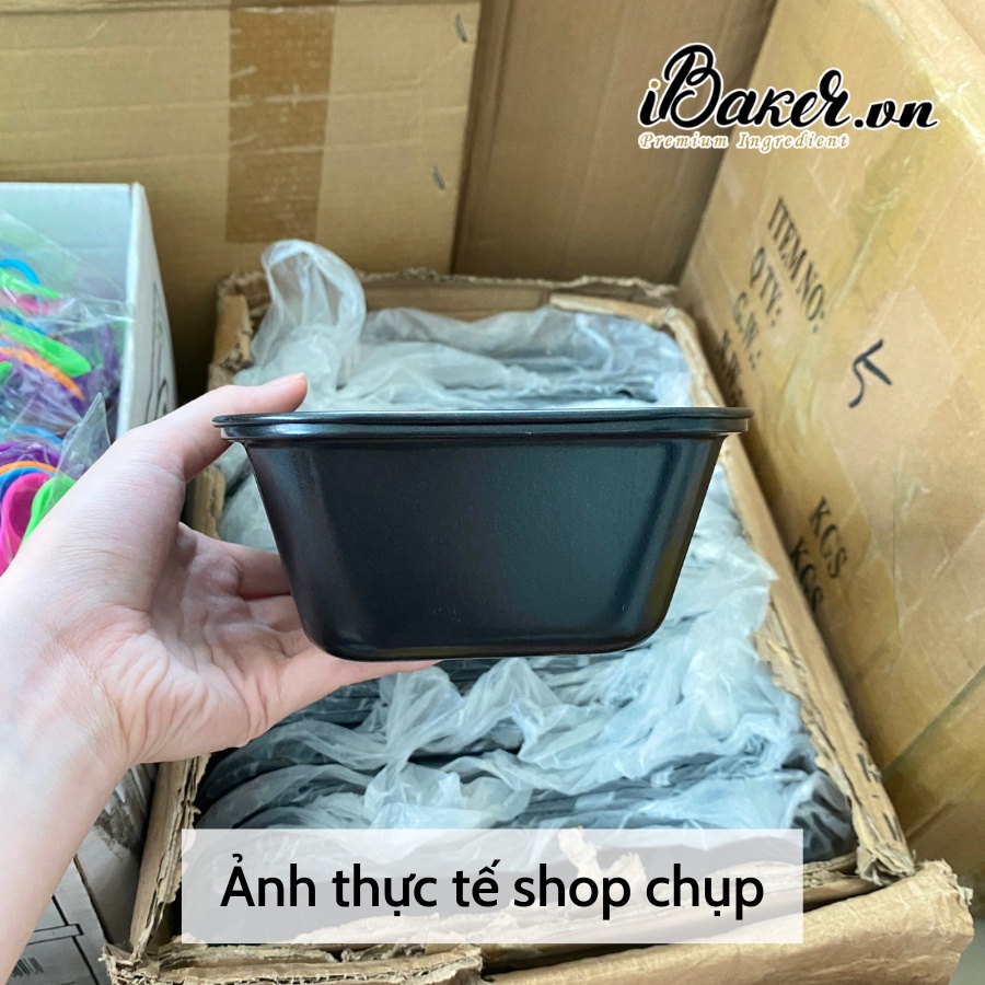 Khuôn loaf đen chống dính/ Khuôn chữ nhật làm bánh mì hoa cúc