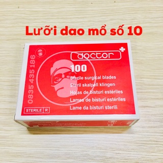 Lưỡi dao mổ số 10 mũi bầu (10 lưỡi)