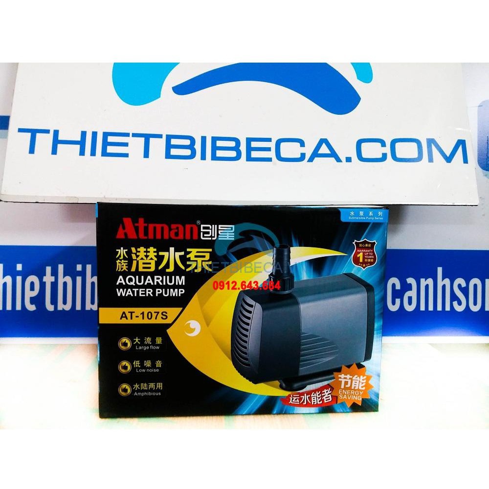 Máy bơm chìm bể cá ATMAN AT. Dòng bơm để sử dụng để lọc, đẩy lên thác tiểu cảnh nhỏ, Bơm tiết kiệm điện
