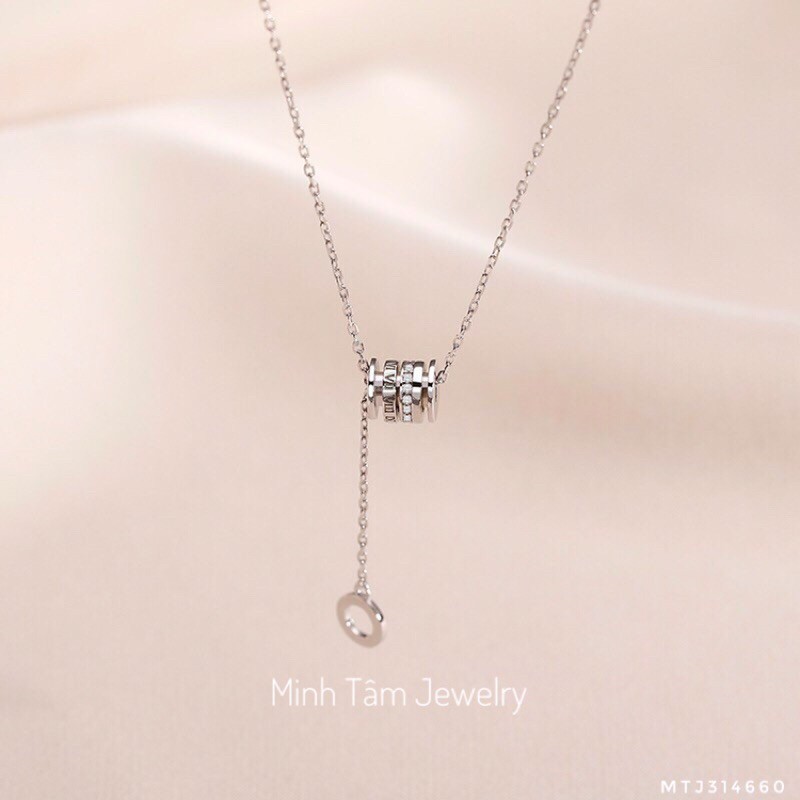 Dây chuyền bạc 925 ống trụ xi kim cao cấp-Minh Tâm Jewelry