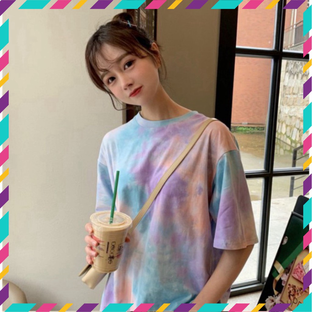 Áo Thun Tay Lỡ Form Rộng Loang Màu Siêu Hot🍁 Unisex nam nữ đều mặc được | BigBuy360 - bigbuy360.vn