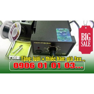 MÁY HÀN HAKKO 936 Tăng 1 cuộn thiếc 1 lưỡi hàn