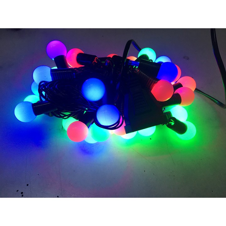DÂY ĐÈN CHERRY BALL ĐỔI NHIỀU MÀU  10 MÉT 50 BÓNG CÓ PHÍCH NỐI TIẾP