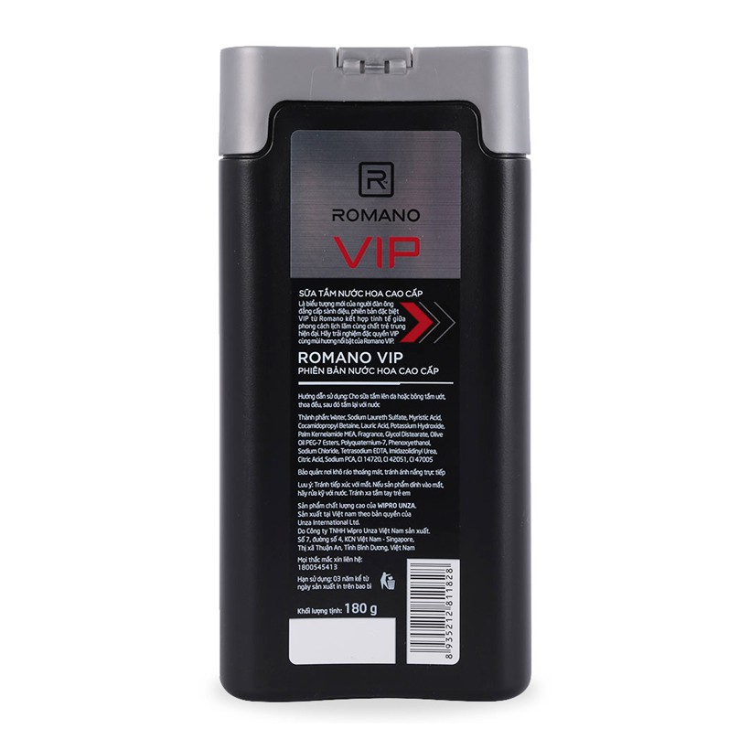 Sữa Tắm Nước Hoa Cao Cấp Romano VIP 180g