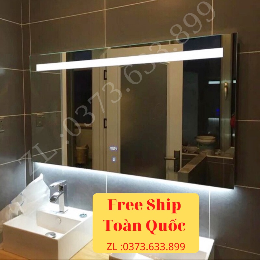 [ giá sỉ ] gương nhà tắm có đèn led cảm ứng thông minh hiện đại Kích Thước  60x80 cm - guonghoangkim mirror