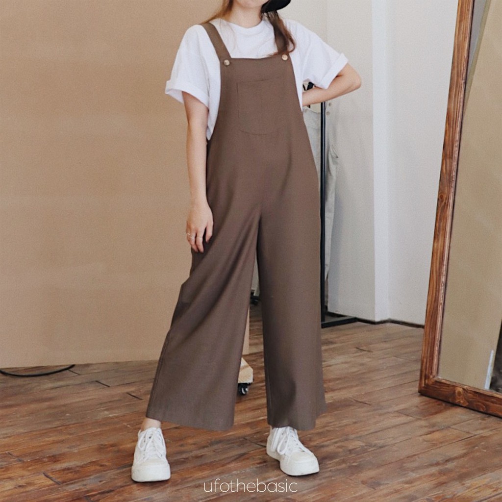Yếm quần suông ống rộng vải thô lụa - BST Comfort Overalls 06/2021 - ufo.thebasic