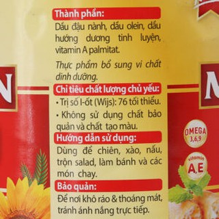 DẦU ĂN MEIZAN GOLD CAO CẤP CAN 2 LÍT