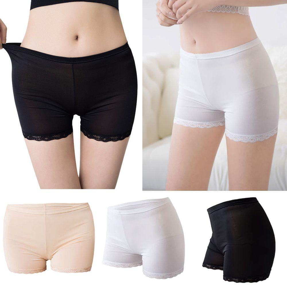 YVE Quần Bảo Hộ Vải Lụa Phối Ren Thời Trang Xuân Hè Cho Nữ