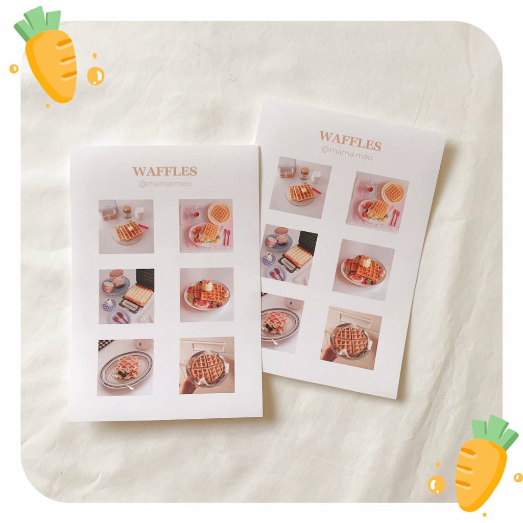 Waffles Sticker Hình Dán Trang Trí Sổ Tay | Bullet Journal