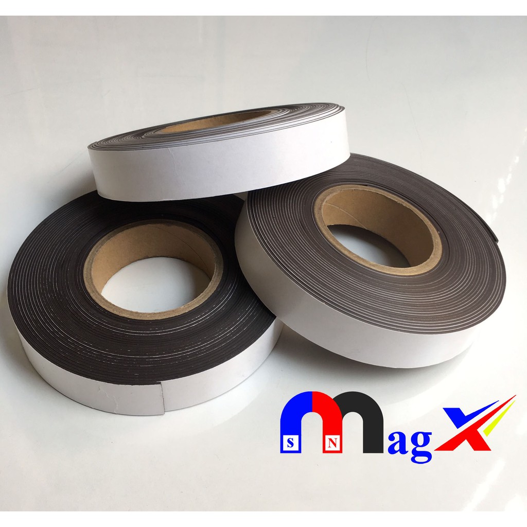 Cuộn Nam Châm Dẻo Dài 10m x 2.5cm x 1.5mm - Có Phủ Lớp Băng Keo