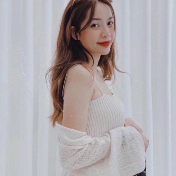 Áo khoác len mỏng Cardigan dệt kim đi biển