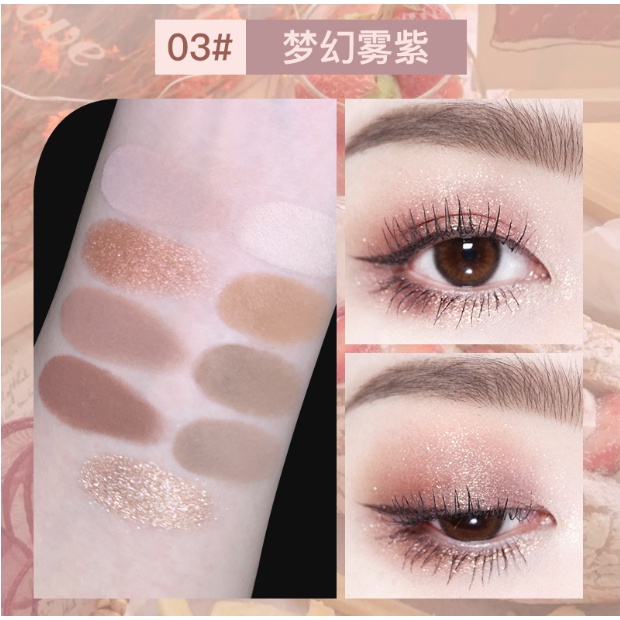 Bảng phấn mắt Novo , bảng phấn nhũ mắt 9 màu hot trend , chống dầu lâu trôi