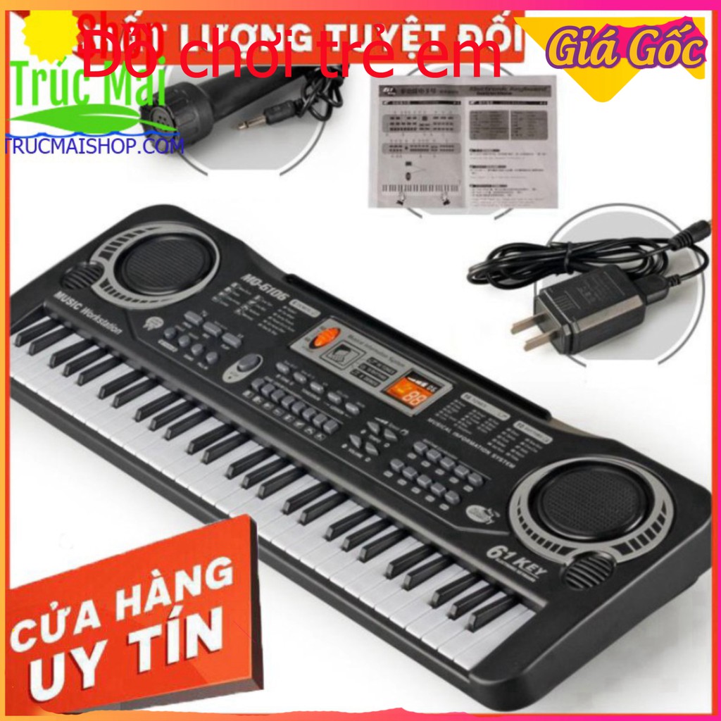 [Giá Xưởng] Đàn Piano Điện Tử 61 Phím Kèm mic Cho Bé,( quà tặng cho bé 2020 ) nhập lô 2