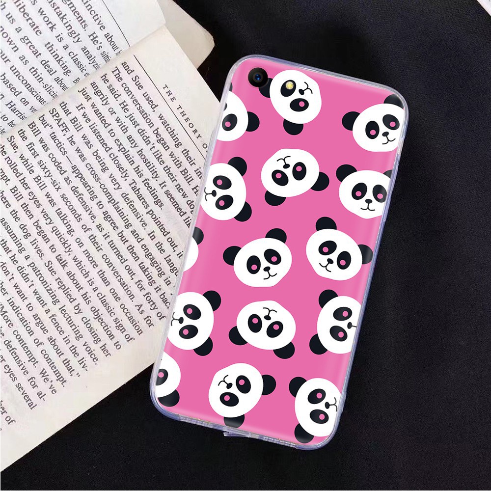 Transparent Case for Samsung Galaxy Note 8 9 Core J7 Prime J730 Duo A6S Plus A8S Pro Cute Panda Clear Cover