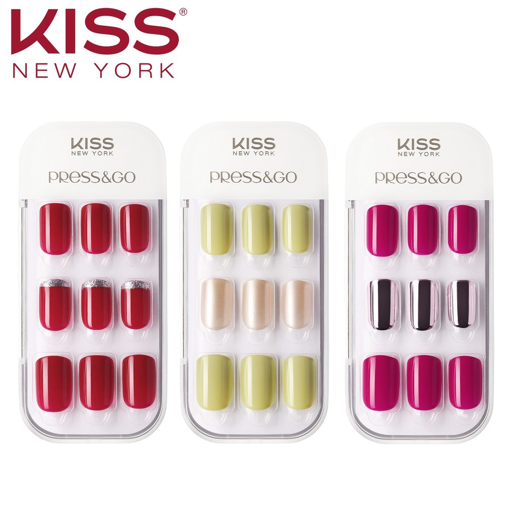[BST My Color Autumn] Móng Tay Gel Tự Dán Press &amp; Go Kiss New York Nail Box