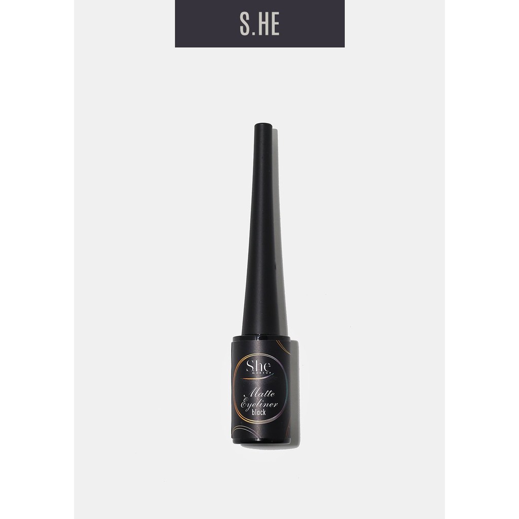 KẺ MẮT NƯỚC S.HE MATTE BLACK LIQUID EYELINER