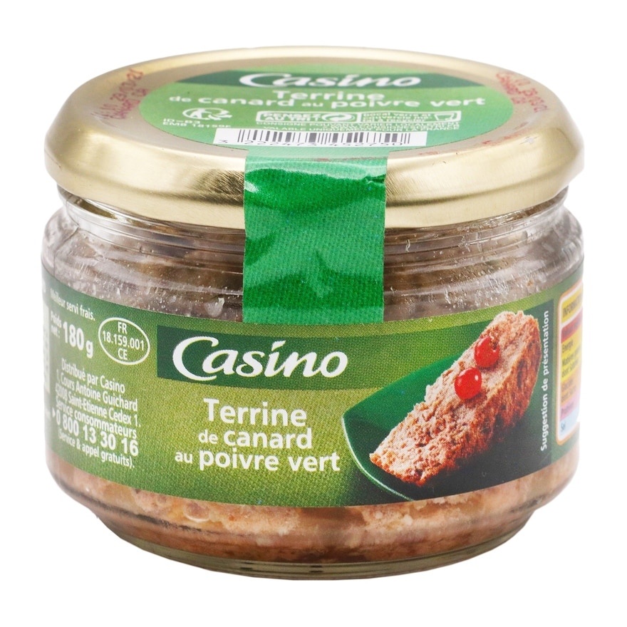Terrine Vịt Casino 180g Nhập Khẩu - Casino Terrine de Canard au Poivre Vert
