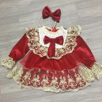 A97 - Váy Nhung Công Chúa Ren Kèm Bờm Cho Bé Loại Đẹp